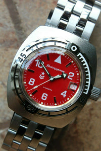 Russian Mechanical Automatic Wrist Watch VOSTOK AMPHIBIAN DIVER Custom 090841