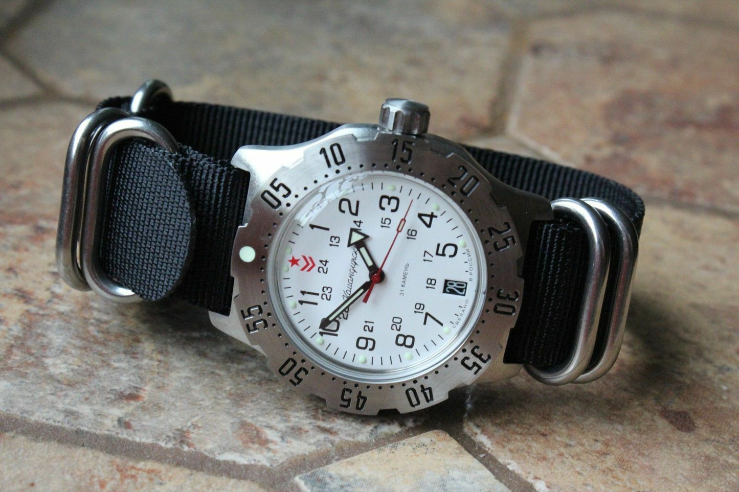 Russian Mechanical Automatic Wrist Watch VOSTOK Komandirsky K-35 350752