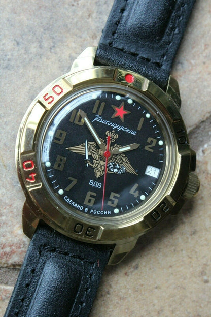 Vostok Komandirsky Military Wrist Watch # 439630 NEW