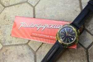 Vostok Komandirsky Russian Military Wrist Watch # 219782 NEW