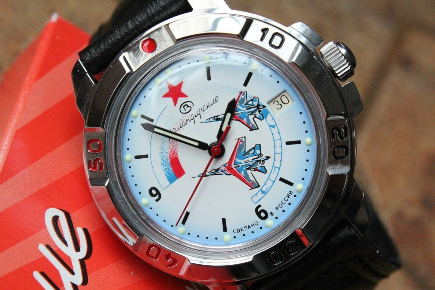 Vostok Komandirsky Russian Military Wrist Watch # 431066 NEW