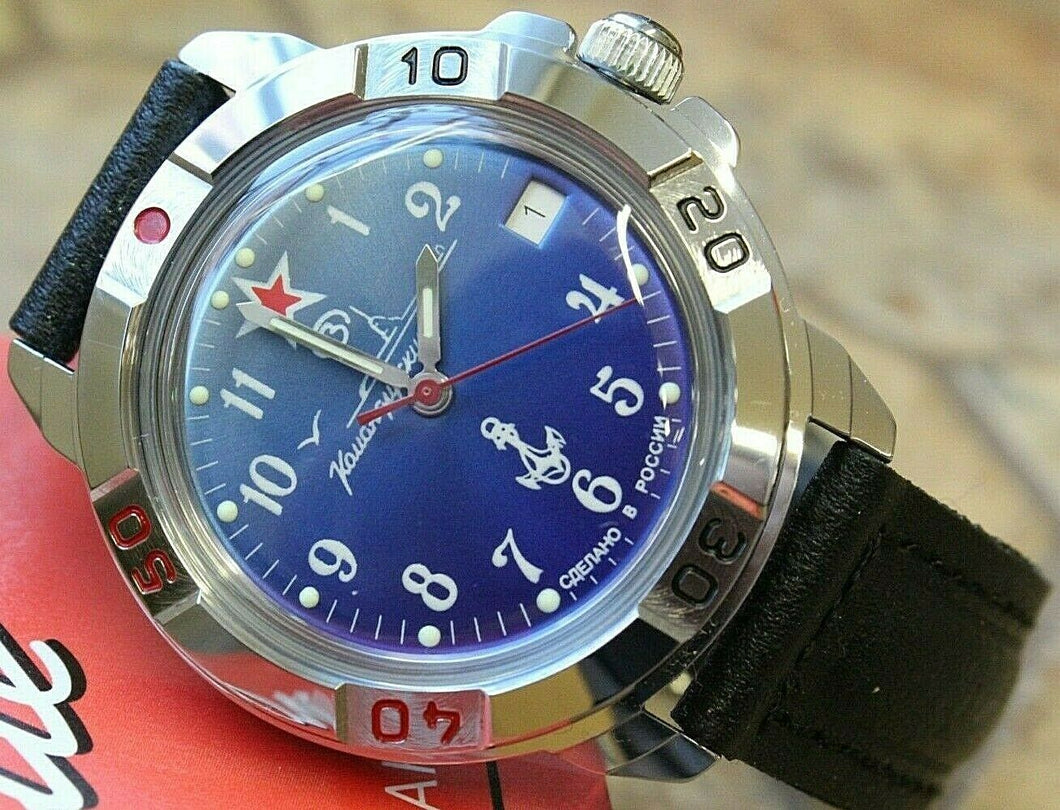 Vostok Komandirsky Military Wrist Watch # 431289 NEW