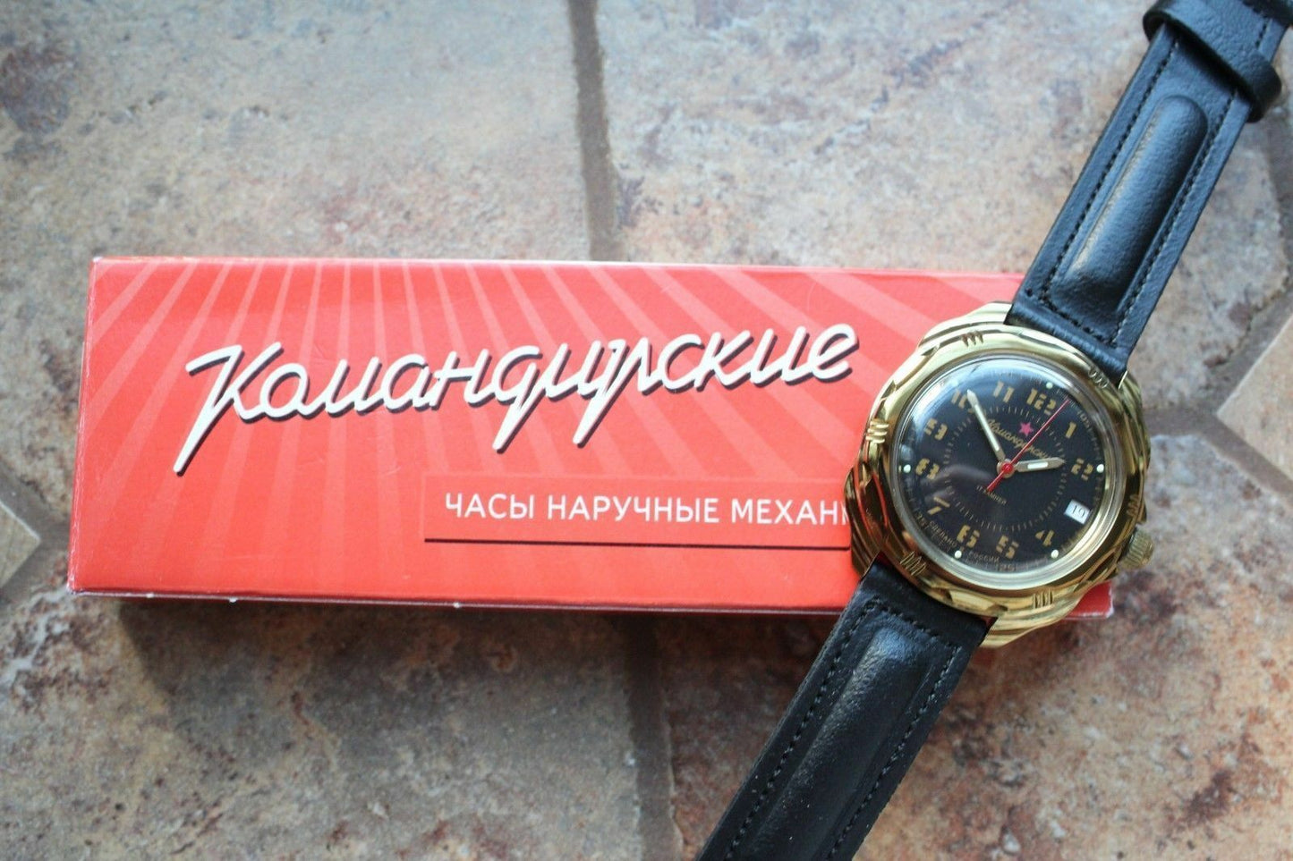 Vostok Komandirsky Russian Military Wrist Watch # 219123 NEW