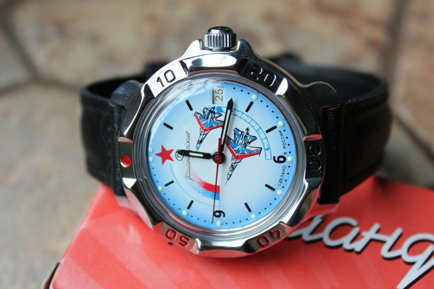 Vostok Komandirsky Russian Mechanical Military Wrist Watch Air Force 811066