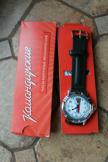 Vostok Komandirskie Mechanical Military Russian wrist watch Navy 811330