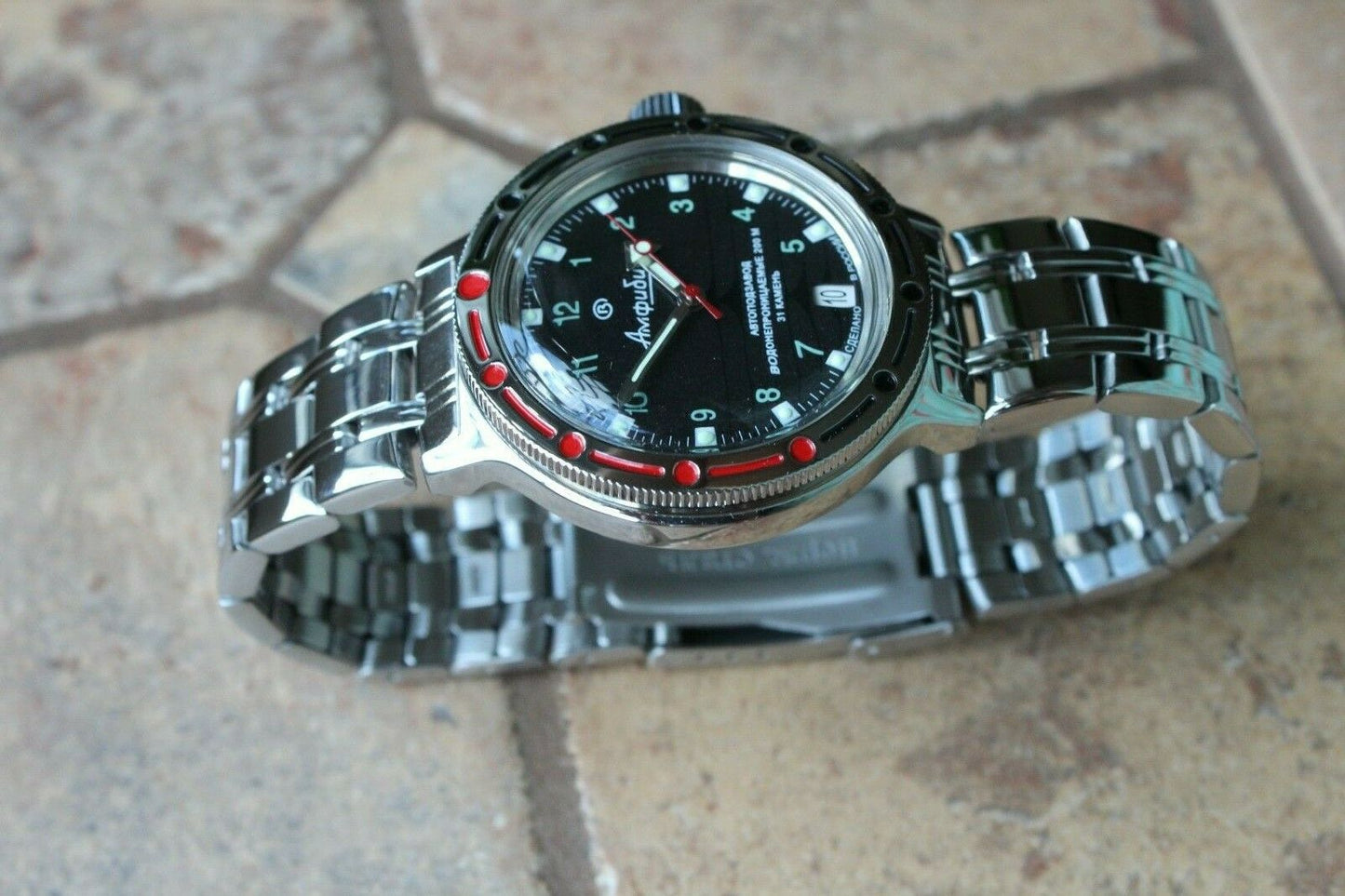 Vostok Amphibian Mechanical Automatic Wrist Watch Diver 420269