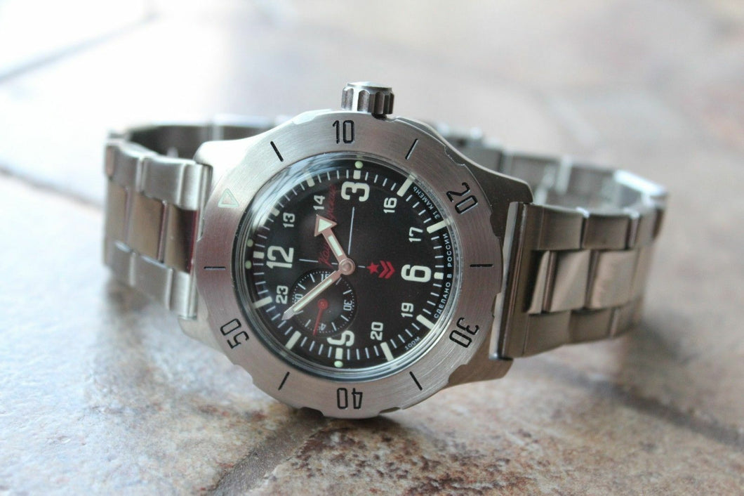 Russian Mechanical Automatic Wrist Watch VOSTOK Komandirsky K-35 350504