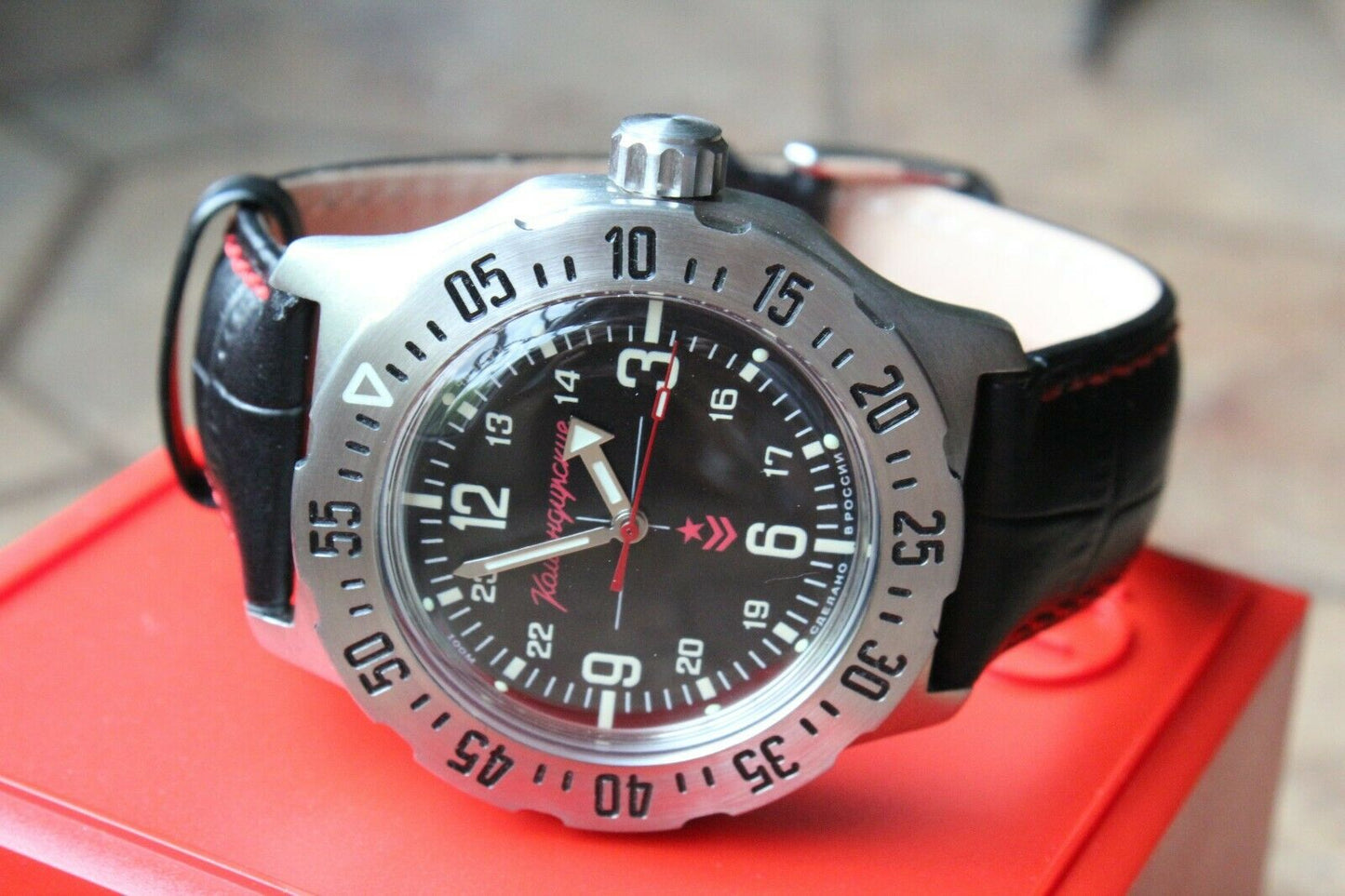 Vostok Komandirsky Mechanical Automatic Wrist Watch 24 Hour K-35 350515