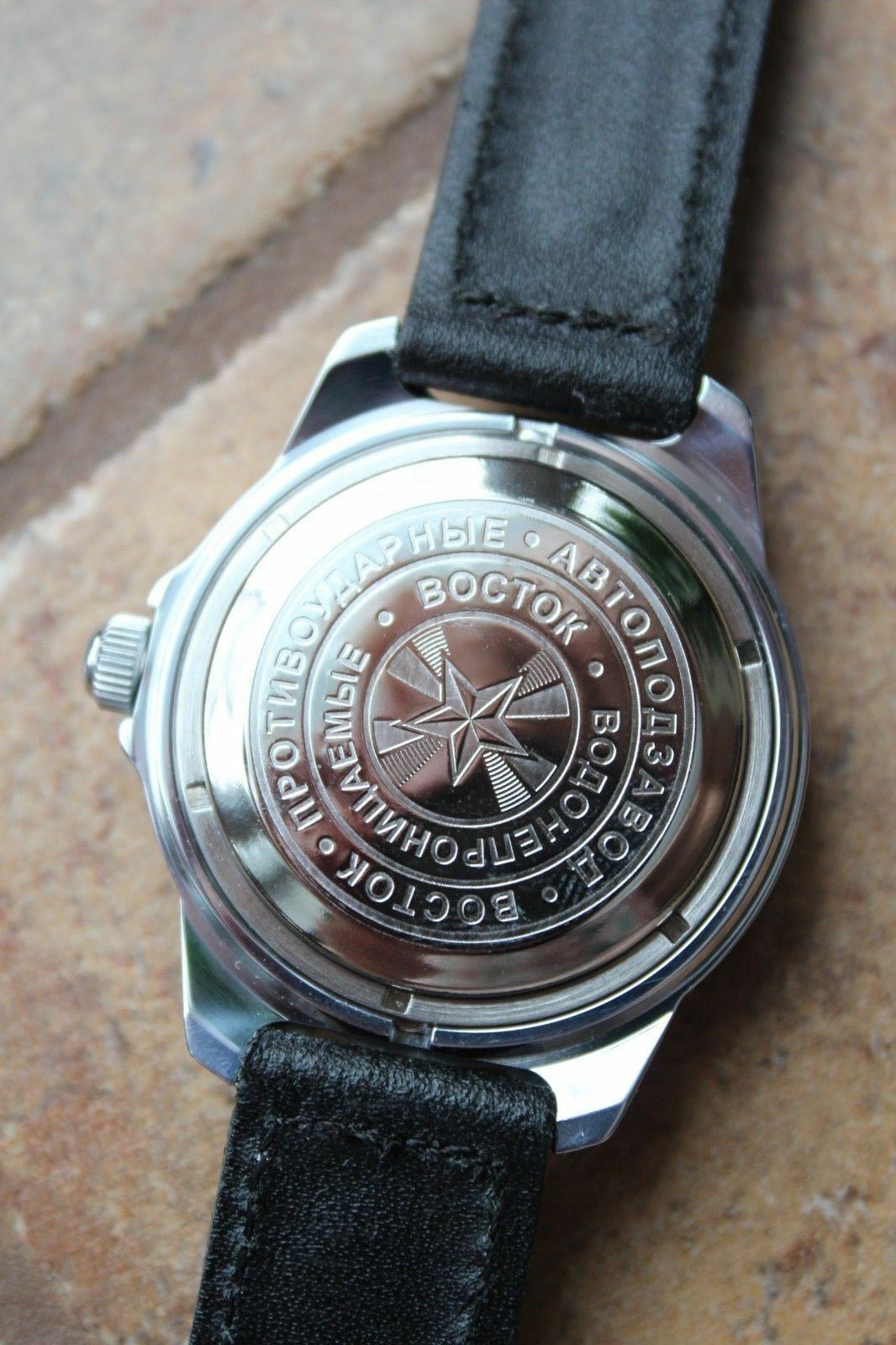 Vostok Komandirsky Auto Russian Military Wrist Watch # 641641 NEW