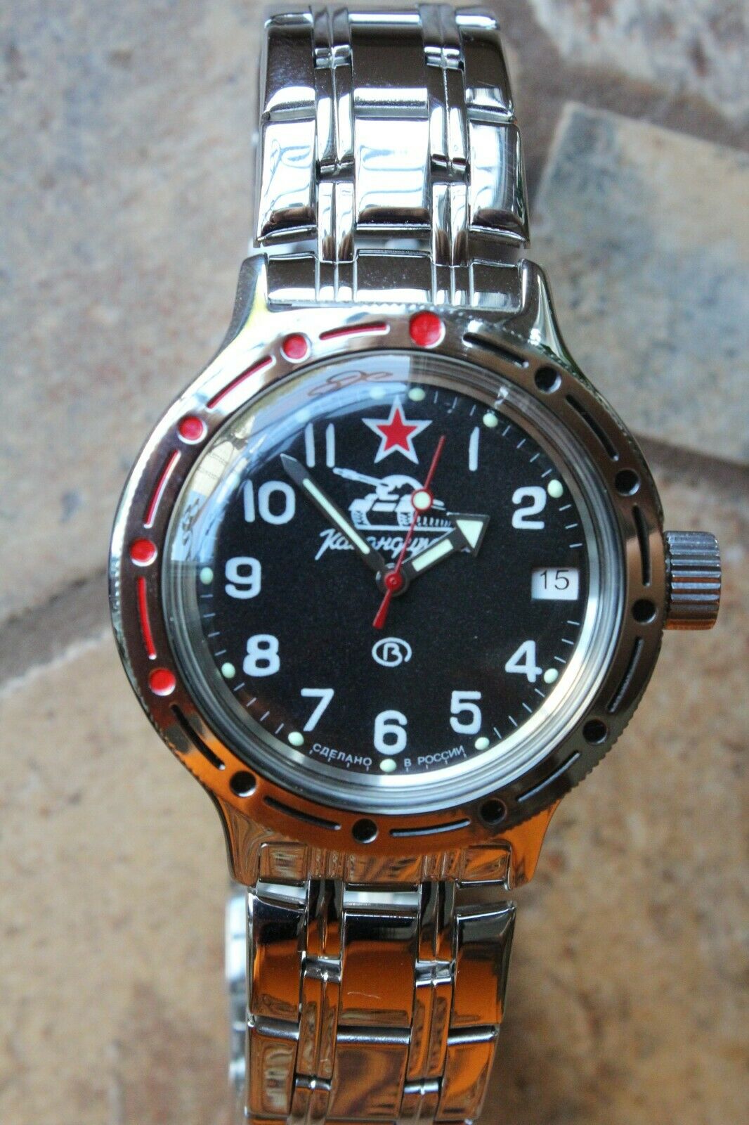 Russian Mechanical Automatic Wrist Watch VOSTOK AMPHIBIAN DIVER 420306