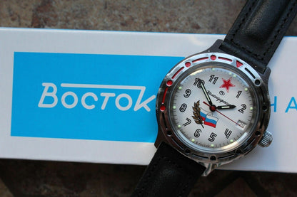 Vostok Komandirsky AutoRussian Military Wrist Watch # 921277 NEW