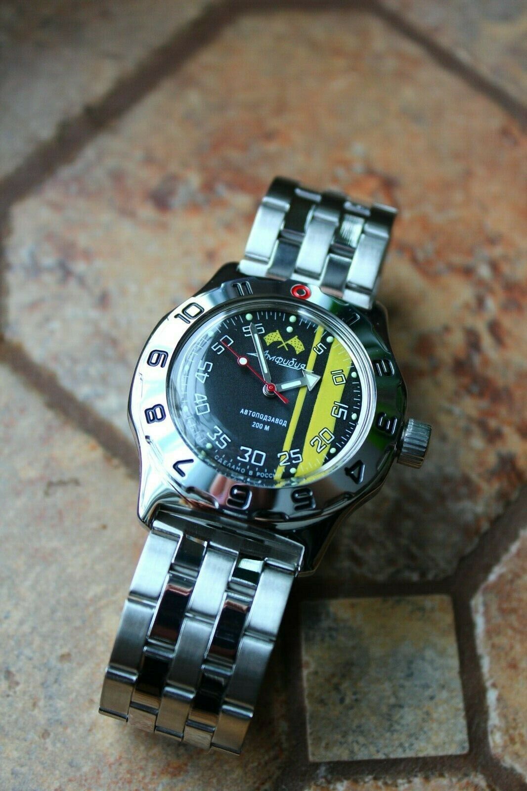 Russian Mechanical Automatic Wrist Watch VOSTOK AMPHIBIAN DIVER 100652