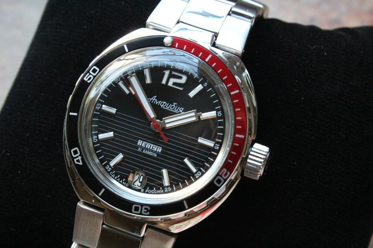 Vostok Amphibian Neptun Russian Machanical Auto Diver Men's wrist watch 960760