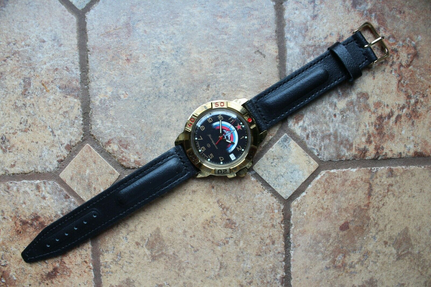 Vostok Komandirsky Military Wrist Watch # 439608 NEW