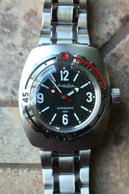 Russian Mechanical Automatic Wrist Watch VOSTOK AMPHIBIAN DIVER 090660