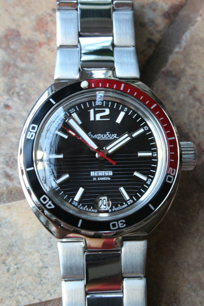 Vostok Amphibian Neptun Russian Machanical Auto Diver Men's wrist watch 960760