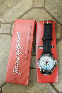 Vostok Komandirsky Russian Military Wrist Watch # 431084 NEW