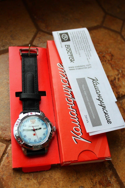 Vostok Komandirsky Military Wrist Watch # 431323 NEW