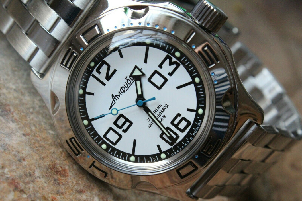 Russian Mechanical Automatic Wrist Watch VOSTOK AMPHIBIAN DIVER 100816