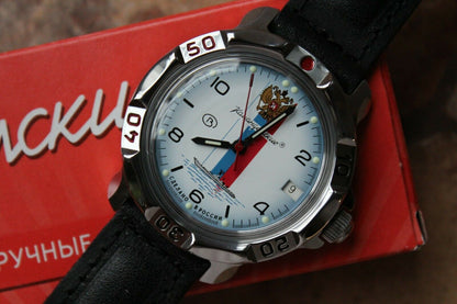 Vostok Komandirskie Mechanical Military Russian wrist watch Navy 811330