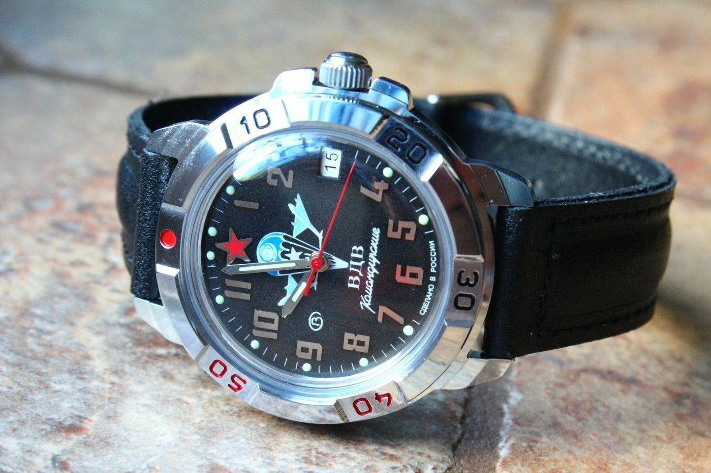 Vostok Komandirsky Military Wrist Watch # 431288 NEW