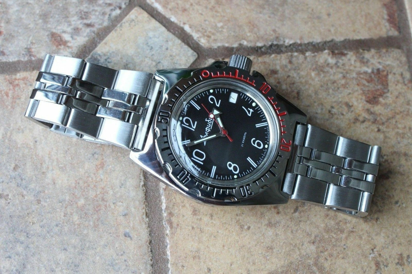 Vostok Amphibian Russian Auto diver wrist watch 110909