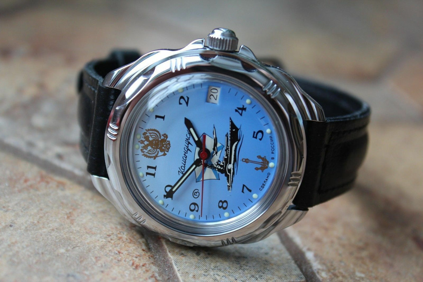 Vostok Komandirsky Russian Military Wrist Watch # 211139 NEW