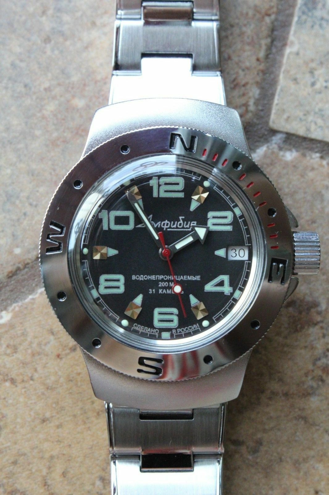 Vostok Amphibian Auto Russian diver wrist watch 060334