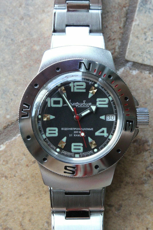Vostok Amphibian Auto Russian diver wrist watch 060334