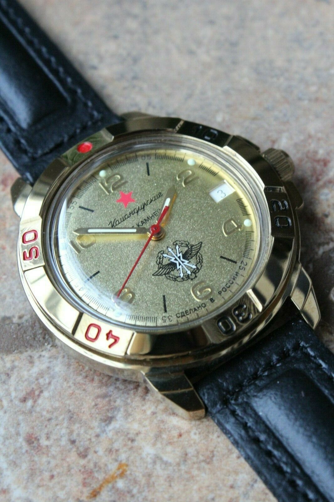 Vostok Komandirsky Military Wrist Watch # 439451 NEW