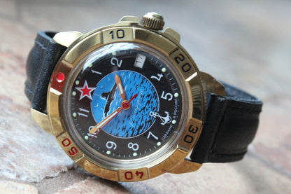 Vostok Komandirsky Military Wrist Watch # 439163 NEW