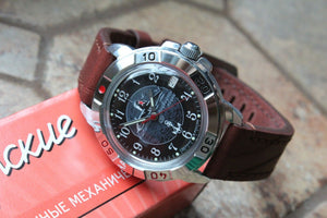 Vostok Komandirsky Military Wrist Watch Premium Leather Band # 431831-l2 NEW