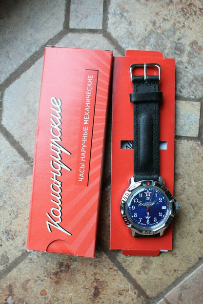 Vostok Komandirskie Mechanical Military Russian wrist watch Navy VMF 811289