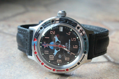 Vostok Komandirsky Auto Russian Military Wrist Watch # 921288 NEW
