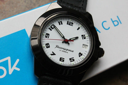 Vostok Komandirsky Auto Russian Military Wrist Watch # 646578 NEW