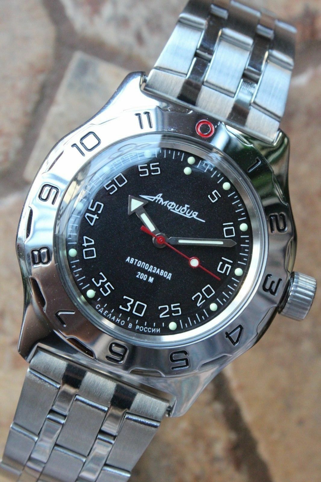 Russian Mechanical Automatic Wrist Watch VOSTOK AMPHIBIAN DIVER 100654