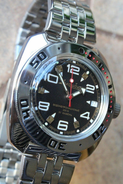 Russian Mechanical Automatic Wrist Watch VOSTOK AMPHIBIAN DIVER 710335