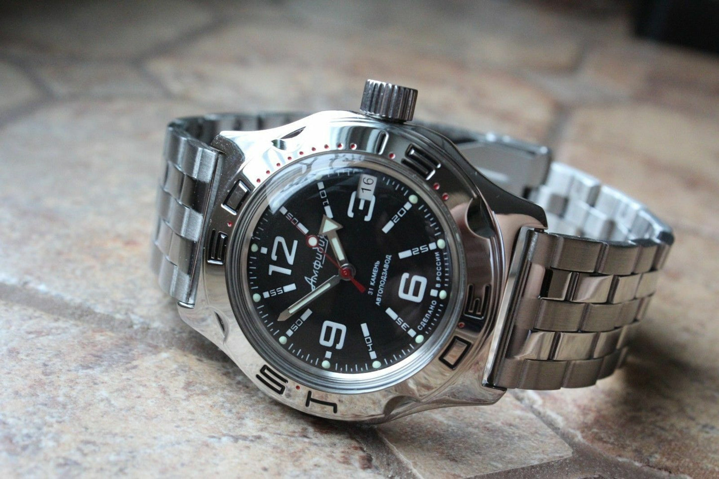 Russian Mechanical Automatic Wrist Watch VOSTOK AMPHIBIAN DIVER 100315