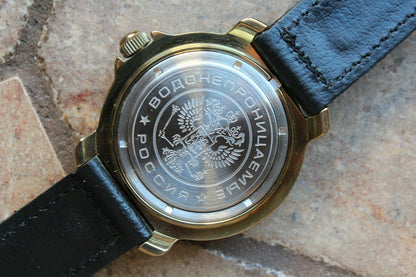 Vostok Komandirsky 819782 Russian Mechanical Military Wrist Watch 24 Hours