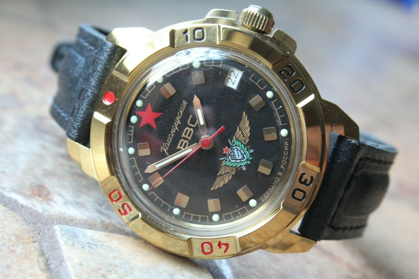 Vostok Komandirsky Military Wrist Watch # 439313 NEW