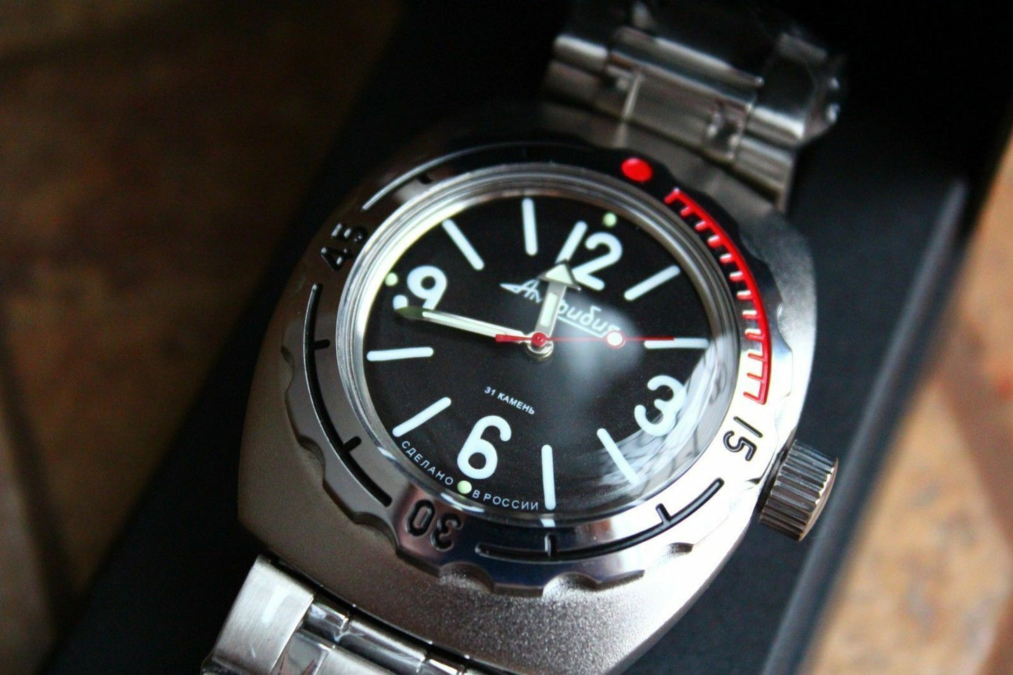 Russian Mechanical Automatic Wrist Watch VOSTOK AMPHIBIAN DIVER 090913