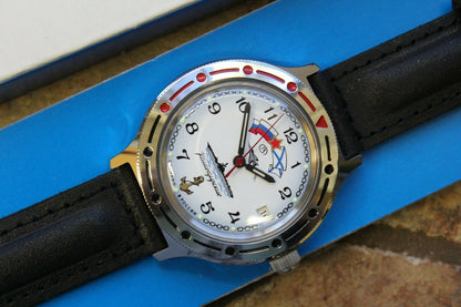 Vostok Komandirsky Auto Russian Military Wrist Watch # 921241 NEW
