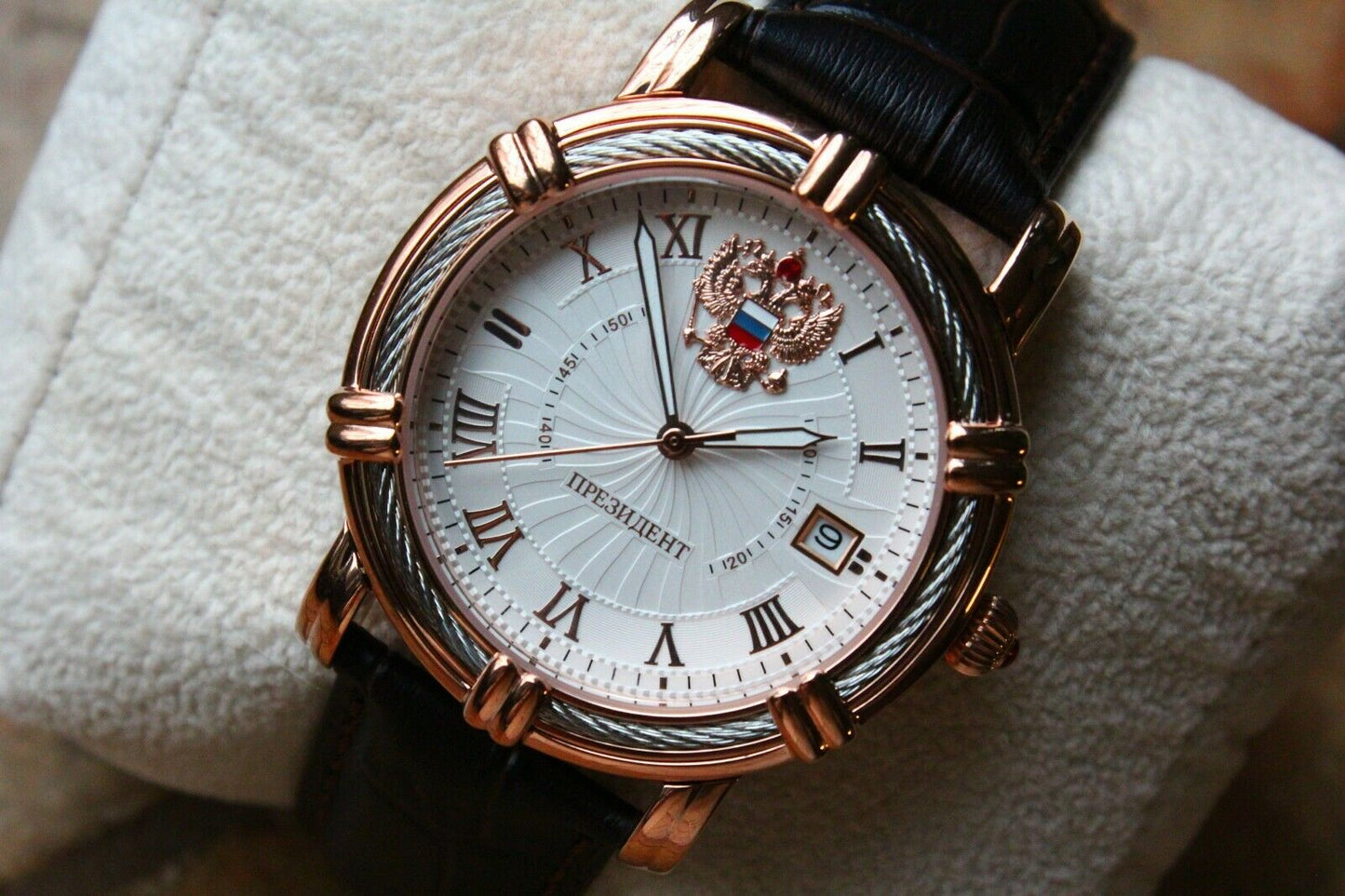 Russian President 4459471 Mechanical Automatic Men's Wrist Watch Poljot