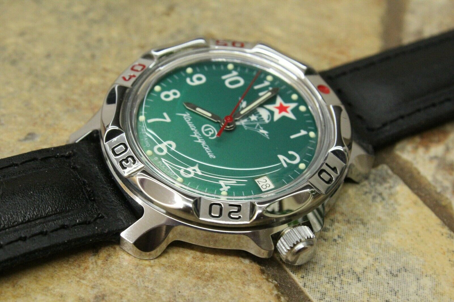 Vostok Komandirskie Mechanical Military Russian wrist watch Airborne 811307