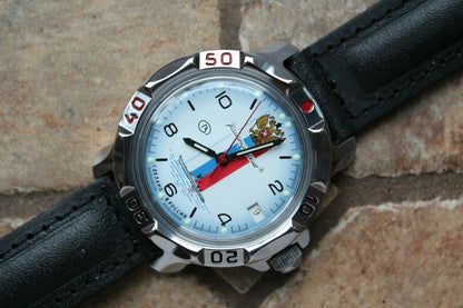 Vostok Komandirskie Mechanical Military Russian wrist watch Navy 811330