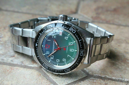 Vostok Komandirsky Auto Russian Military Wrist Watch # 020711 NEW
