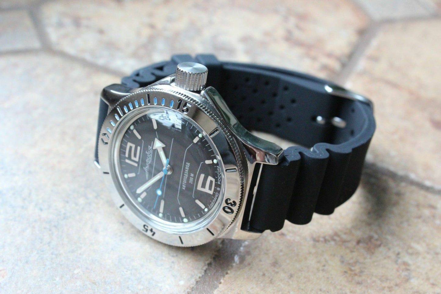 Russian Mechanical Automatic Wrist Watch VOSTOK AMPHIBIAN DIVER 120695