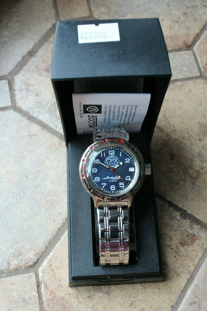 Russian Mechanical Automatic Wrist Watch VOSTOK AMPHIBIAN DIVE GRU 420866