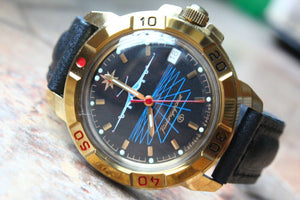 Vostok Komandirsky Military Wrist Watch # 439499 NEW