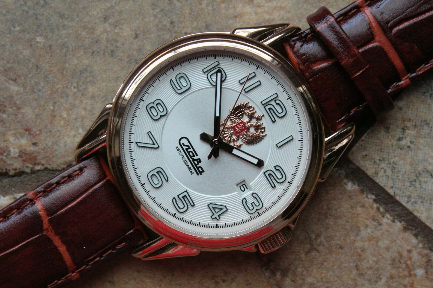 Slava Tradition Mechanical Automatic Russian Classic Wrist Watch 1613839